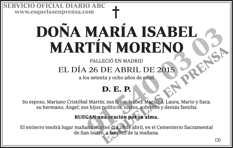 María Isabel Martín Moreno
